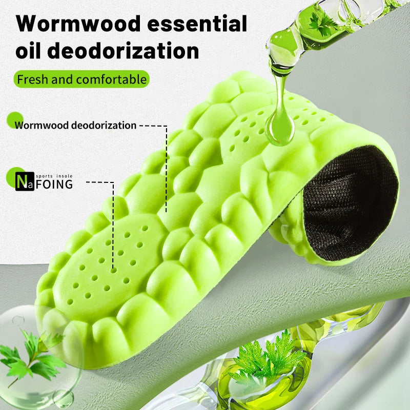 Sports Insole 4D Cloud Style Sweat Absorbing Breathable Thickened