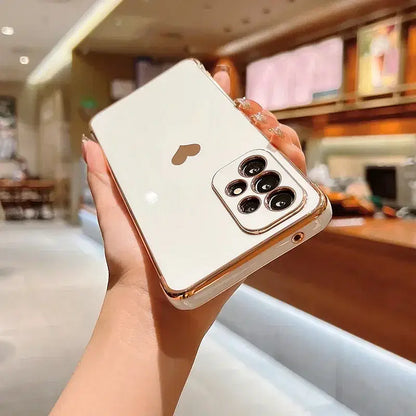 Color: black, Compatible-Phone Models: For iPhone 13, Ships From: CHINA - Electroplating Side Love Heart Phone Case For Samsung Galaxy S25 Ultra S24 S23 S22 A16 A55 Protect Lens Shockproof Back Cover