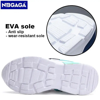 Color: Beige, Shoe Size: 37 - Children Casual Shoes for Boys Breathable Sneaker Summer Air Mesh Kids Hook&Loop Students School Shoe Size28-40