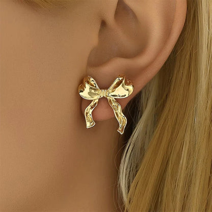 Vintage Summer Starfish Stainless Steel Stud Earrings For Women Simple