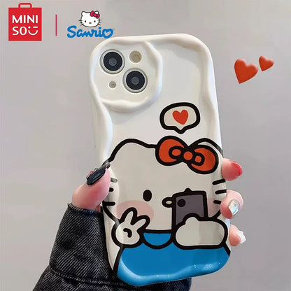 Color: BRIGHT PINK, Material: CANVAS - Miniso Sanrio Collaboration Hello Kitty Phone Case For  Samsung Galaxy S10 S20 S21 S22 S23 S24 FE Plus Ultra Note 20 Phone Case