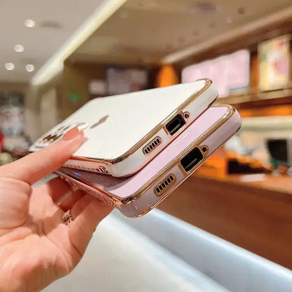 Color: black, Compatible-Phone Models: For iPhone 13, Ships From: CHINA - Electroplating Side Love Heart Phone Case For Samsung Galaxy S25 Ultra S24 S23 S22 A16 A55 Protect Lens Shockproof Back Cover