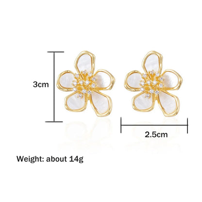 Pendientes de flores con nuevos temperamentos ZAKOL para mujeres y niñas, estilo coreano dulce. 