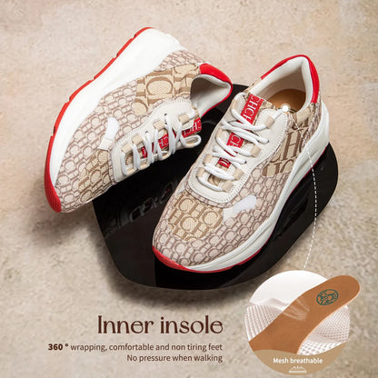 Color: Khaki, Shoe Size: 39 - Alphabet Print Design New Women's Flat Shoes Simple Versatile Lightweight Comfortable Fashion Women's Casual Shoes