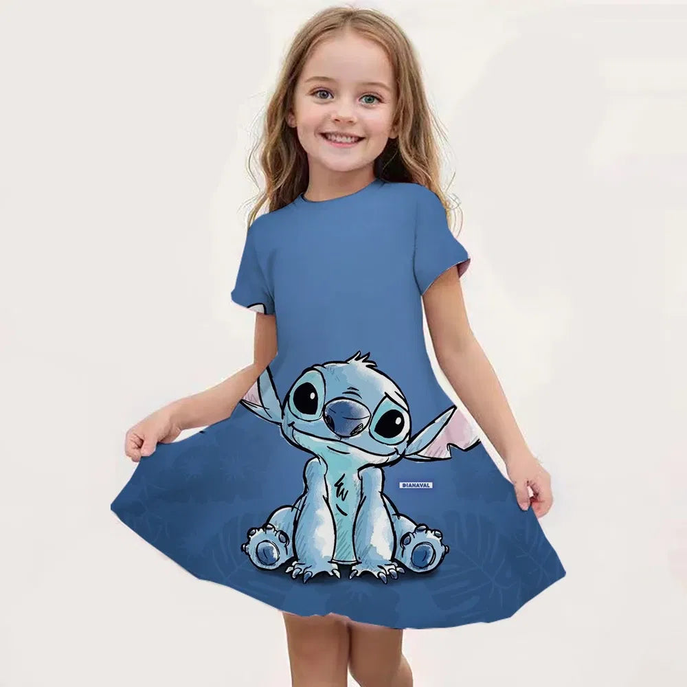 Color: Gold, Ships From: CHINA, Kid Size: 6 - Hot Sale Kids Girl Cosplay Snow Queen Top Disney Lilo & Stitch Princess Dress for 2-14 Years Girls Birthday Party Dresses