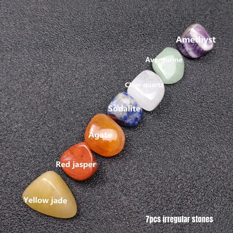 Juego de 14 piedras y cristales de cuarzo puntiagudos para la curación de chakras. 