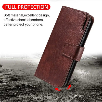 Color: Black, Material: Microfiber - Flip Leather Case for Redmi Note 13 12 11 Pro 13C 9 9A 9C Wallet Card Cover For Xiaomi 13T 11T Poco X5 C65 M6 X4 Pro