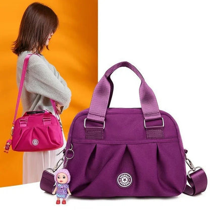 Color: Marrón - Nuevo bolso de mujer, bolso bandolera de nailon impermeable para dama, bolso bandolera informal, bolso multifuncional de alta calidad.