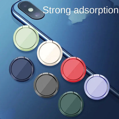 Color: green - Mobile Phone Holder Ring Buckle Metal Lazy Car Holder Liquid Gift for IPhone XS Huawei Samsung Cell Smart Phone Ring Holder