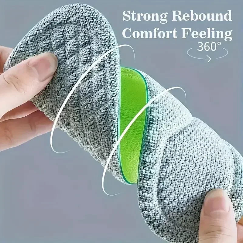 1pair 5D Sports Insoles  invisible inner raised insole for male and