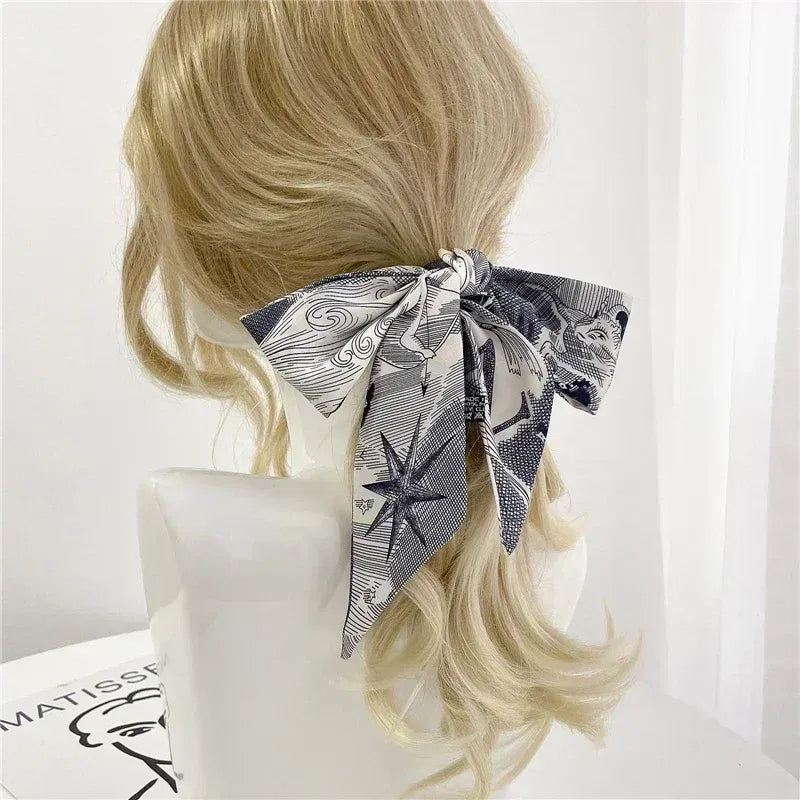 Color: Yellow, Size: XXS - Fashion Skinny Scarf Women Luxury letter Printing Tie Bag Handle Ribbon Hair Band Women's Headscarf New Lady Design Silk Scarves