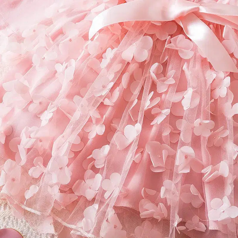 Color: Clear, Size: One Size, Height: 170 - Lilo Stitch Girl Baby Dresses Spring Autumn Child Long Sleeve Sweet Princess Dress Mesh Newborn Casual Dress Birthday Party 2-6Y