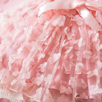 Color: Clear, Size: One Size, Height: 170 - Lilo Stitch Girl Baby Dresses Spring Autumn Child Long Sleeve Sweet Princess Dress Mesh Newborn Casual Dress Birthday Party 2-6Y