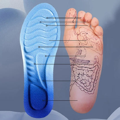 Plantillas deportivas para zapatos de mujer y hombre, suela de PU suave, transpirable, amortiguación 4D. 