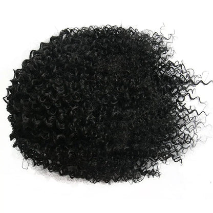 Color: T1B/30, Stretched Length: 20inches - Synthetic Short Afro Kinky Curly Ponytail Hair Piece for African American Ponytail Extension Afro Kinky Curly Ponytail for Women