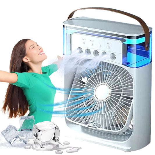 Ventilador 3 en 1 Aire acondicionado Hogar Niebla de agua Ventilador USB Pequeño Aire 