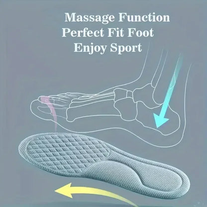 1pair 5D Sports Insoles  invisible inner raised insole for male and