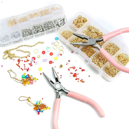 Cute Pink Color Handle Anti-slip Splicing and Fixing Jewelry Pliers