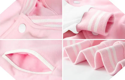 Color: Fuchsia, Size: 8XL - Lilo Stitch Baseball Jacket Men Women Hip Hop Harajuku Jackets Streetwear Kids Boys Girls Loose College Coats