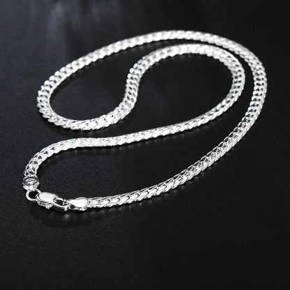 20-60cm Silver Color Luxury Brand Design Noble 6mm Necklace Chain For