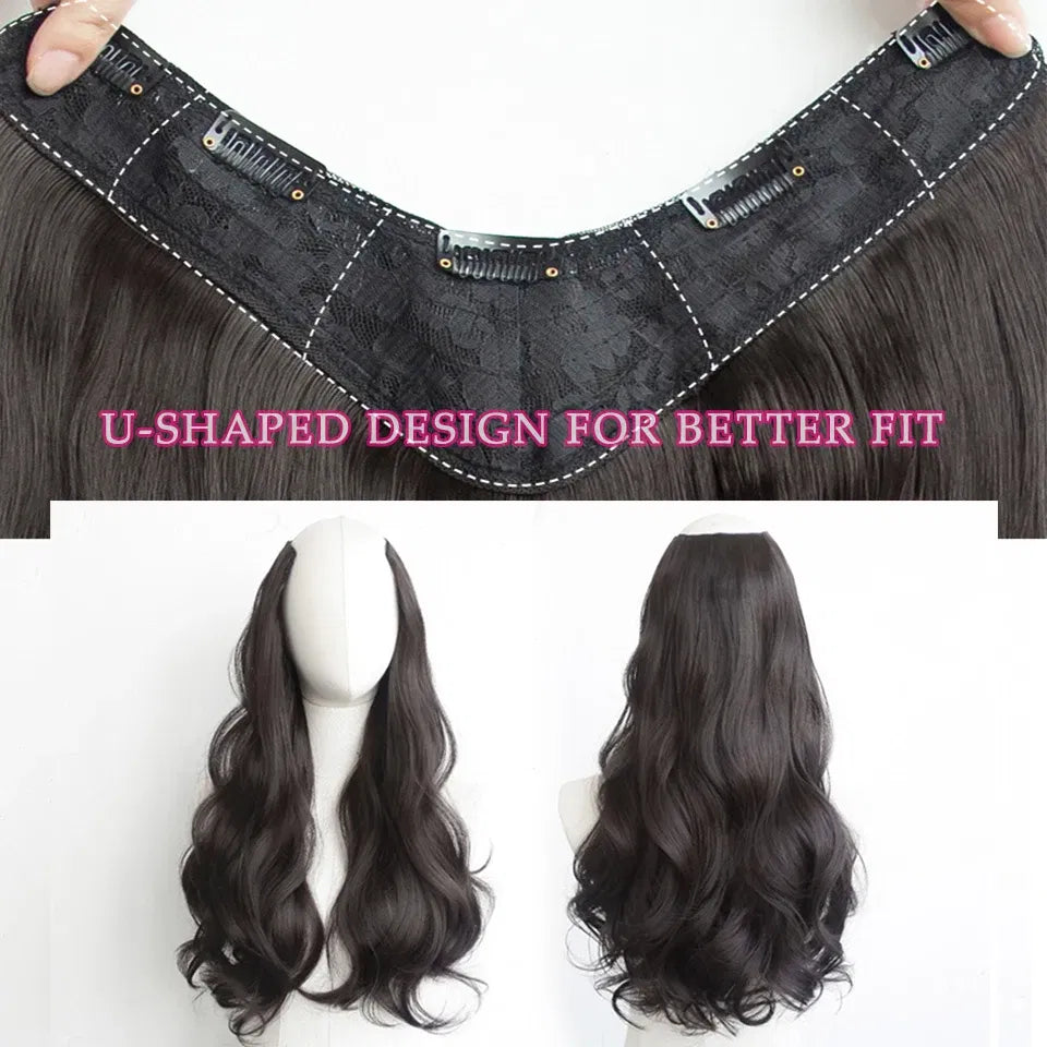 Color: P4/27 - AOSI Part Synthetic Clip In Hair Extension Long Thick Curly Natural Blonde Flase Hair Hairpieces For Women Heat Resistant