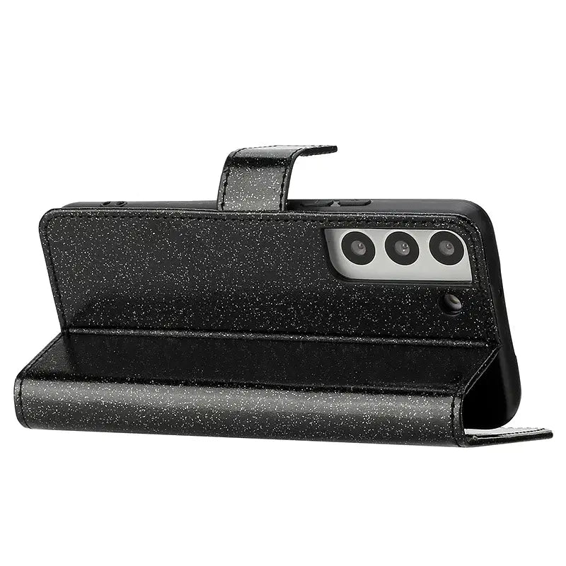 Color: Silver, Material: Neoprene - Glitter Diamond Wallet Leather Case For Samsung Galaxy A14 A15 A16 A35 A55 A34 A54 S25 Ultra S24 FE S23 S22 S21 S20 Plus