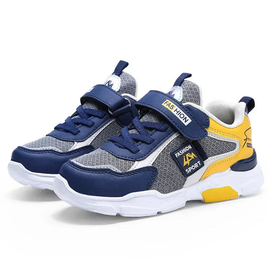 Color: Beige, Talla: 37 - Zapatos casuales para niños, zapatillas transpirables de verano de malla transpirable con cierre de velcro, talla 28-40
