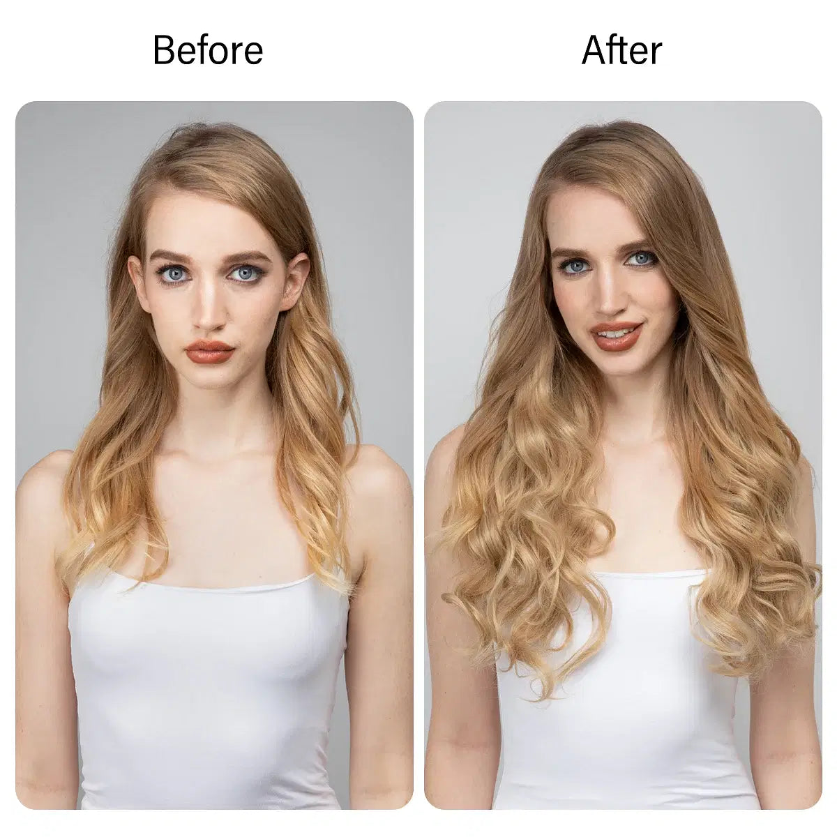 Color: 4/27HL, Stretched Length: 22INCHES - Synthetic No Clip Wave Hair Extensions Ombre Natural Black Blonde Pink One Piece False Hairpiece Fish Line Fake Hair Piece
