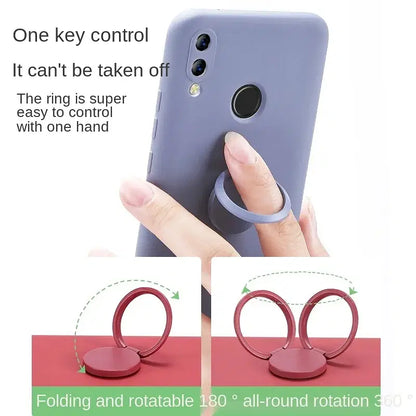 Color: green - Mobile Phone Holder Ring Buckle Metal Lazy Car Holder Liquid Gift for IPhone XS Huawei Samsung Cell Smart Phone Ring Holder
