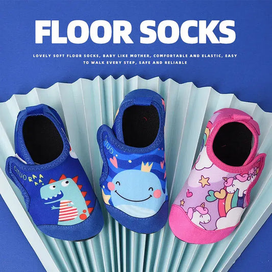 Color: Azul, Talla del calzado: 27 - 2024 Nuevos zapatos de playa para niños, calcetines de agua, zapatos de casa para niños y niñas, calcetines de interior para bebés, zapatillas para niños con unicornio de dibujos animados