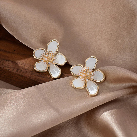 Pendientes de flores con nuevos temperamentos ZAKOL para mujeres y niñas, estilo coreano dulce. 