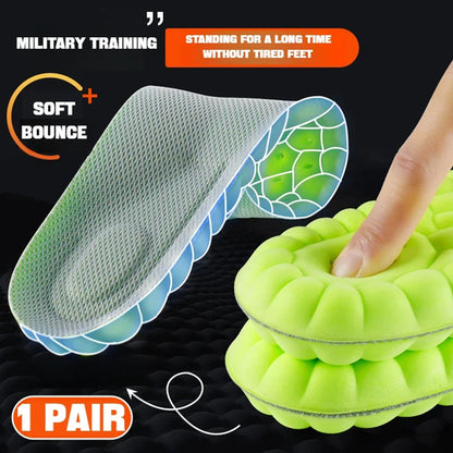 1Pair 4D Soft Shoes Insoles for Feet Plantar Fasciitis Insole Arch