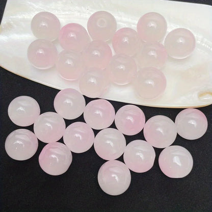 8mm/50pcs Sweet Style Dual Color Glass Loose Beads For Handmade DIY