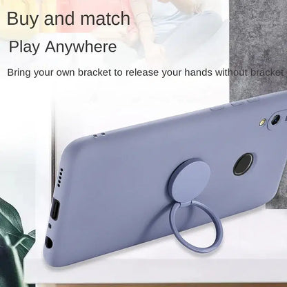 Color: green - Mobile Phone Holder Ring Buckle Metal Lazy Car Holder Liquid Gift for IPhone XS Huawei Samsung Cell Smart Phone Ring Holder