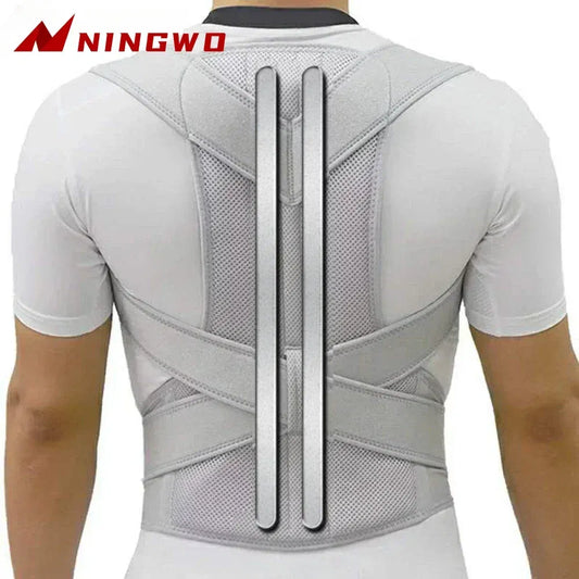 Color: black, Size: S - Alloy Rod Back Posture Corrector Orthotics Spine Side Bend Support the Shoulder Treatment Stent Orthodontic Belt Sports Safety