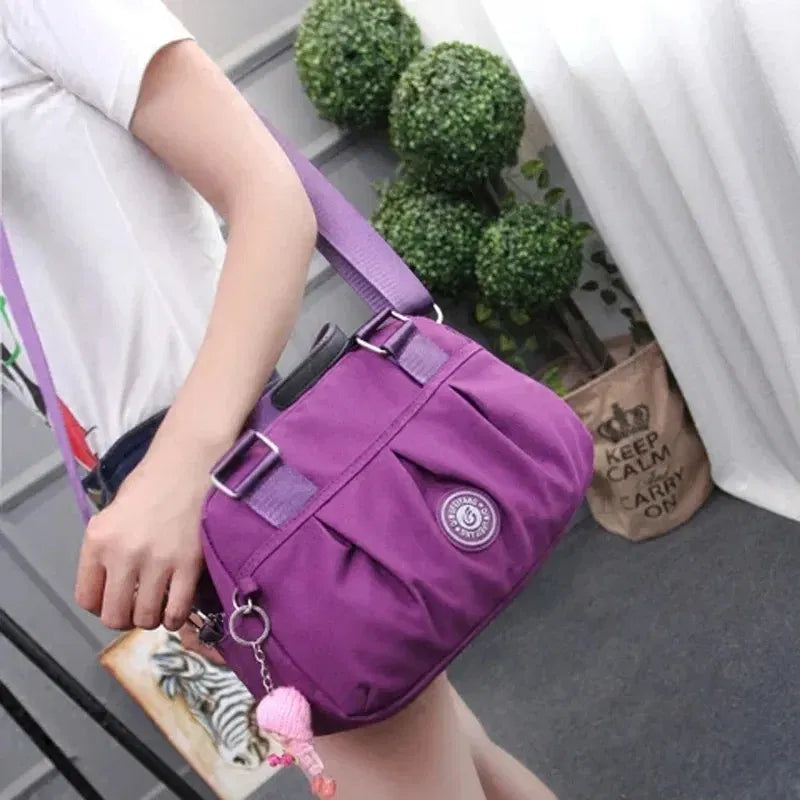 Color: MULTI - Crossbody Bags for Women Simple Canvas Square waterproof Bag Designer Luxury Women's Bag 2024 Fashion Female Handbags for Women