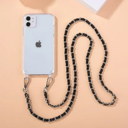 Color: Beige, Bundle: Case & Strap, Material: ABS - Crossbody Lanyard Necklace Pearl Bracelet Phone Case with Chain for Iphone 13 12 14 Pro Max 15 X XS 6S 7 8 Plus Cover with Strap