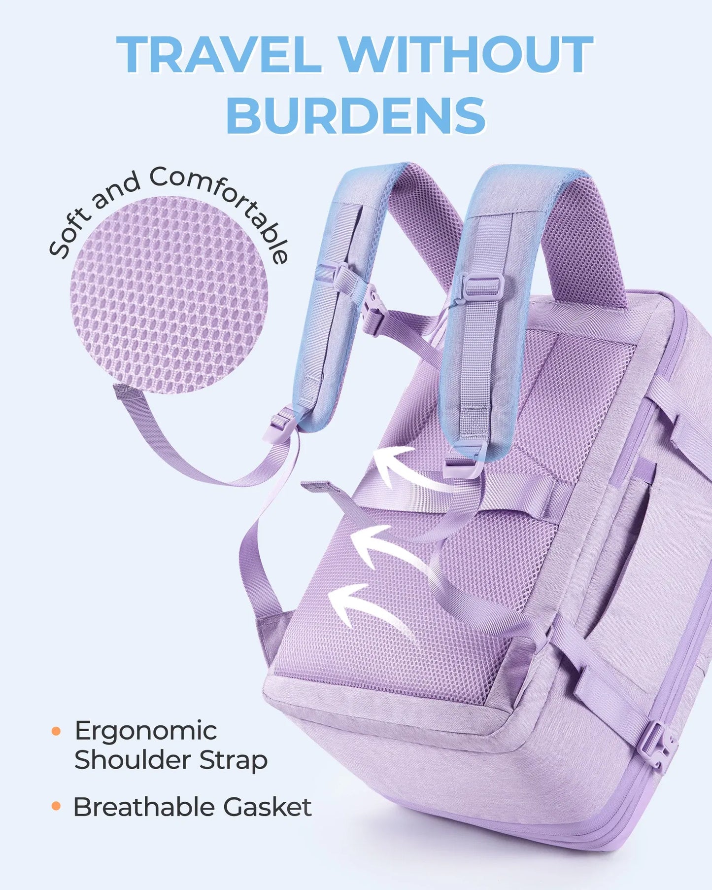 Color: GRAY, Size: 12 inches, Ships From: CHINA - BAGSMART 4PCS Travel Backpack Cabin Carry On Backpack with Packing Cubes 40L Expandable Waterproof Backpacks for Women