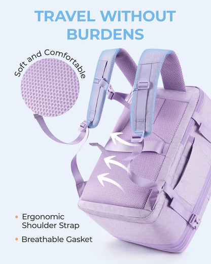 Color: GRAY, Size: 12 inches, Ships From: CHINA - BAGSMART 4PCS Travel Backpack Cabin Carry On Backpack with Packing Cubes 40L Expandable Waterproof Backpacks for Women