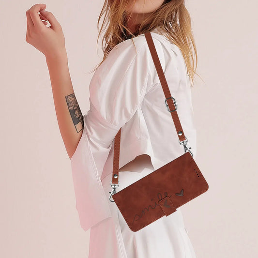 Color: Purple Pink, Ships From: CHINA, Material: ABS - Love Heart Strap Leather Crossbody Phone Wallet Case Book Stand For Google Pixel 8 7 Pro 8A 7A 6A Girls Cute Shoulder Cover