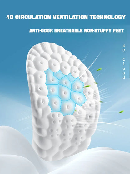 1Pair 4D Soft Shoes Insoles for Feet Plantar Fasciitis Insole Arch