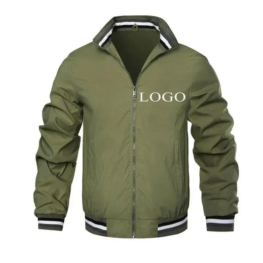 Color: Marrón, Talla: S - Diseñe su propio logotipo de marca/imagen personalizada para chaquetas de bricolaje para hombres combinadas con chaquetas de cuello alto de moda