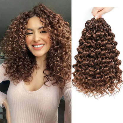 Color: #30, Stretched Length: 12inches, Bulk Buy: 3Pcs/Lot - Box Gogo Curl Crochet Hair for Black Women Pre looped Short Ocean Wave Crochet Hair Water Wave Beach Curl Crochet Braiding Hair