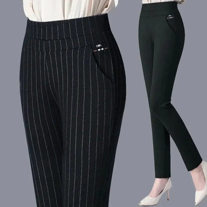 Color: black, Size: S - Thin & Thick Warm Winter Pencil Pants Womens Snow Plush Strench Lady OL SkinnyTrousers Femal Thichen Slim  Clothing Leggings