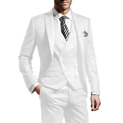 Color: Mint, Size: One Size, Ships From: CHINA - White Men Wedding Suits Groom Wear Peak Lapel Wedding Groom Tuxedos Business Party Suit 3 Pieces (Jacket+Vest+Pant?Costume Homme