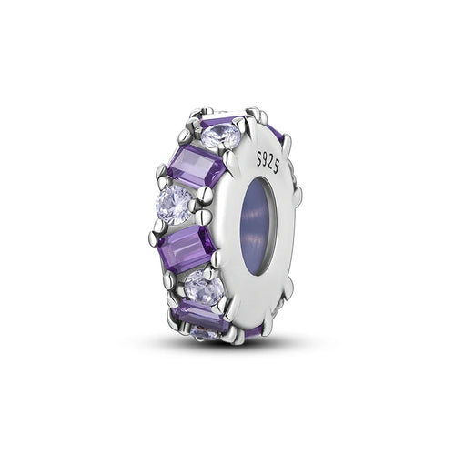 Dijes de cuentas espaciadoras de silicona de plata de ley 925 para joyería 