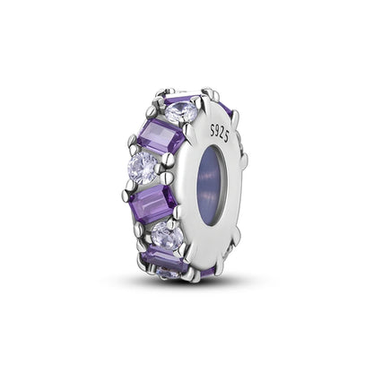 Dijes de cuentas espaciadoras de silicona de plata de ley 925 para joyería 