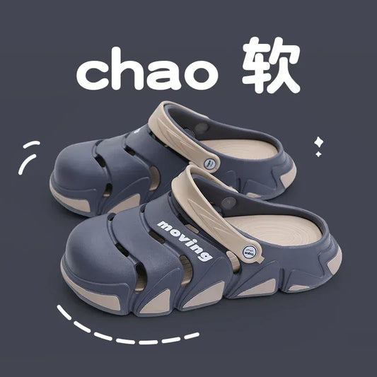 Color: Gris oscuro, Talla del calzado: 42 - Zapatillas de verano antideslizantes de EVA para hombre, para exteriores, playa, informales, deportivas, para el hogar, interiores, duraderas, sin olor, suaves.