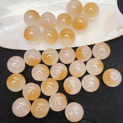 8mm/50pcs Sweet Style Dual Color Glass Loose Beads For Handmade DIY