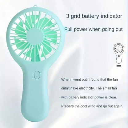 Color: Pink - 800mAh Mini Portable Pocket Handheld Fan USB Charging Rechargeable Cool Air Travel Cooler Cooling Mini Fans